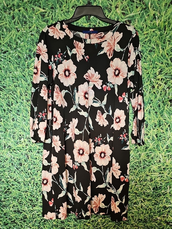 Apt. 9 Dresses & Skirts - Apt. 9 Black Long-Sleeve Dress with Pink Floral Print